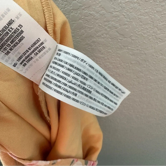 Abercrombie & Fitch NWT linen blend one shoulder floral dress - Picture 12 of 12